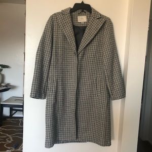 Black and White check coat.